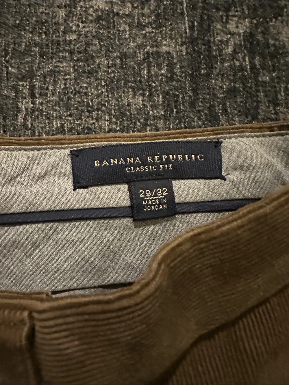 Banana Republic Olive Brown Corduroy Trousers